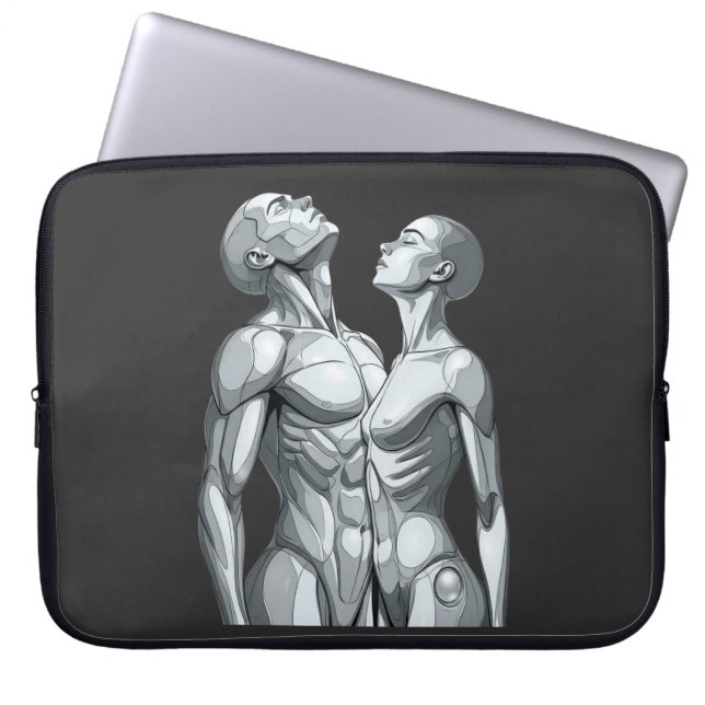Android Union: Couple Futuristic Laptop Sleeve (Front)