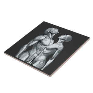 Android Union: Cyborg Couple Ceramic Tile Art
