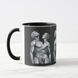 Android Union: Cyborg Couple Two-Tone Coffee Mug