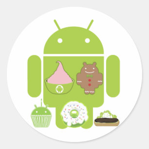 Android Versions Classic Round Sticker