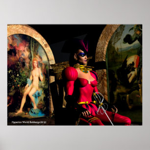 ANDROID XENIA IN HYPERION'S ORBITER  Sci-Fi Poster