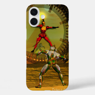 ANDROID XENIA MEETS CYBORG TITAN Sci-Fi iPhone 16 Plus Case