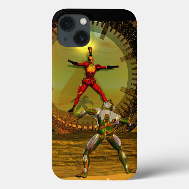 ANDROID XENIA MEETS CYBORG TITAN Sci-Fi Case-Mate iPhone Case (Back)