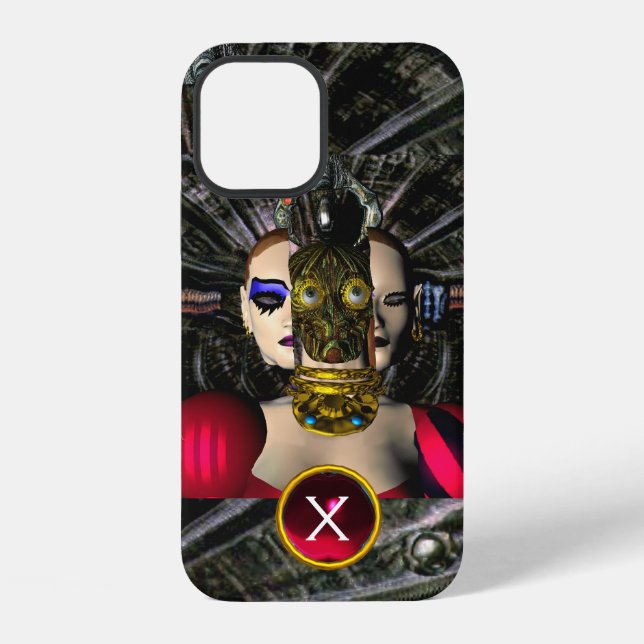ANDROID XENIA SPACESHIP PILOT, Gem Monogram Sci fi iPhone Case (Back)