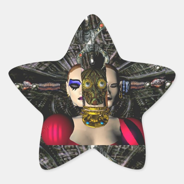 ANDROID XENIA SPACESHIP PILOT,Science Fiction Star Sticker (Front)
