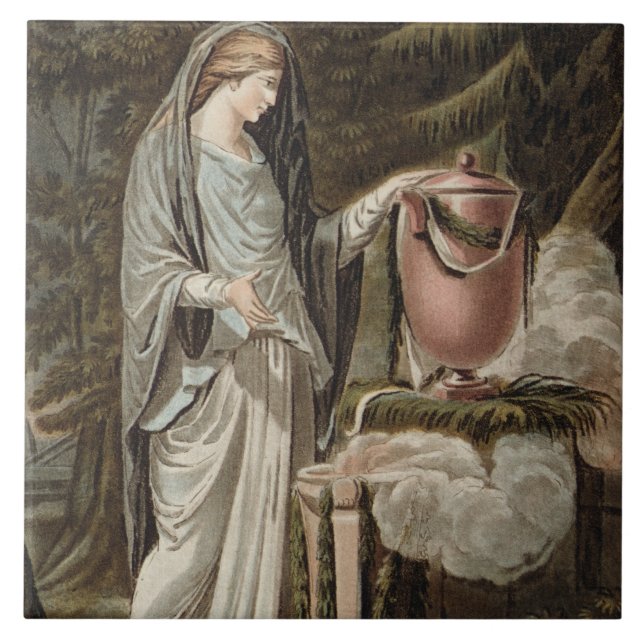 Andromache, costume for 'Andromache' by Jean Racin Ceramic Tile (Front)
