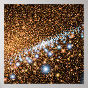 Andromeda Black Hole Blue Stars - Artist Concept Poster