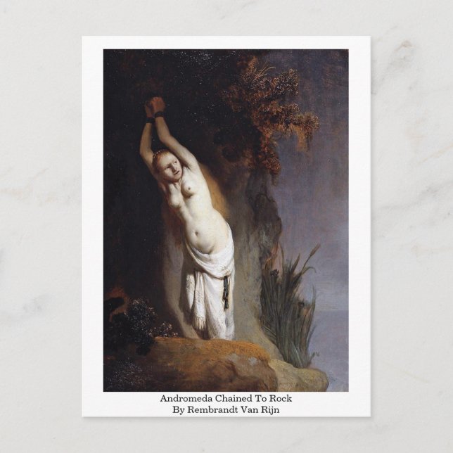 Andromeda Chained To Rock By Rembrandt Van Rijn Postcard (Front)