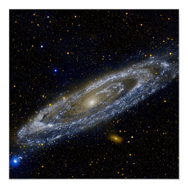 Andromeda Galaxy Ultraviolet View Poster (Front)