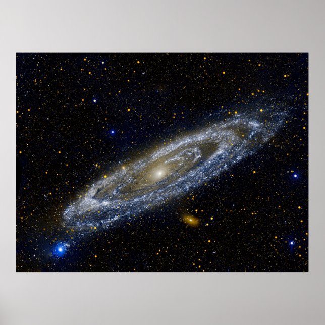Andromeda Galaxy Ultraviolet View, ZGOS Poster (Front)