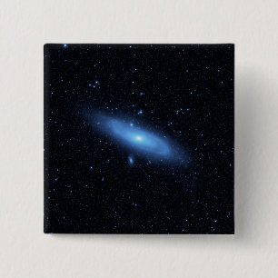 Andromeda galaxy's older stellar population 15 cm square badge
