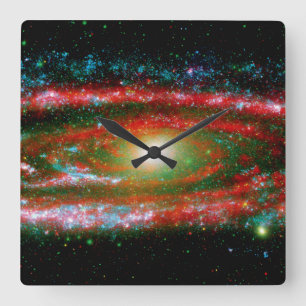 Andromeda Gallaxy Square Wall Clock