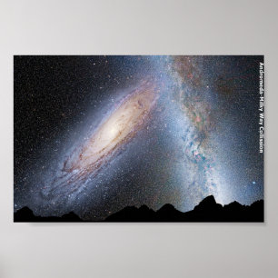 Andromeda - Milky Way Collision Poster