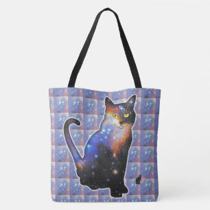 Andromeda Space In Cat Tote Bag