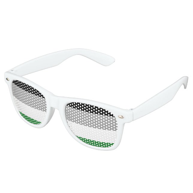 Androphilia Pride Flag Retro Sunglasses (Angled)