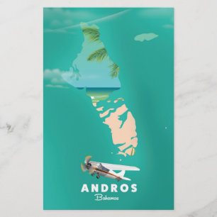 Andros Bahamas Vacation map.