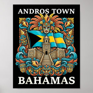 Andros Town Bahamas Island Vacation Travel Poster
