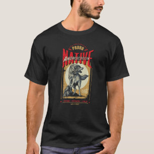Androscoggin Native American Indian Wolf Spirit Re T-Shirt