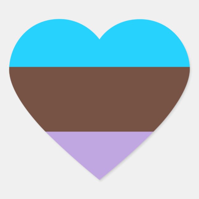 Androsexual Pride Flag Heart Sticker (Front)