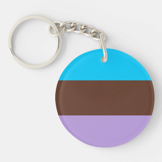 Androsexual Pride Flag Key Ring (Front)