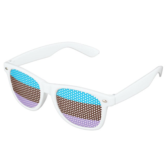 Androsexual Pride Flag Retro Sunglasses (Angled)