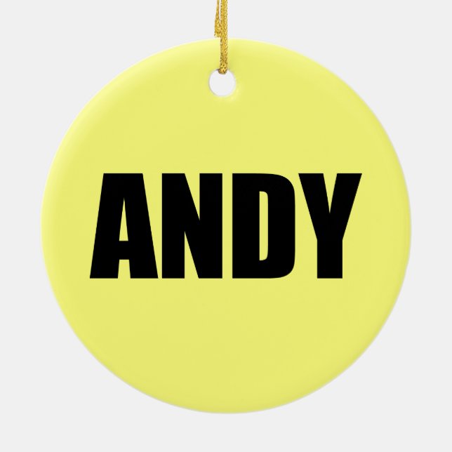 Andy Ceramic Tree Decoration (Back)