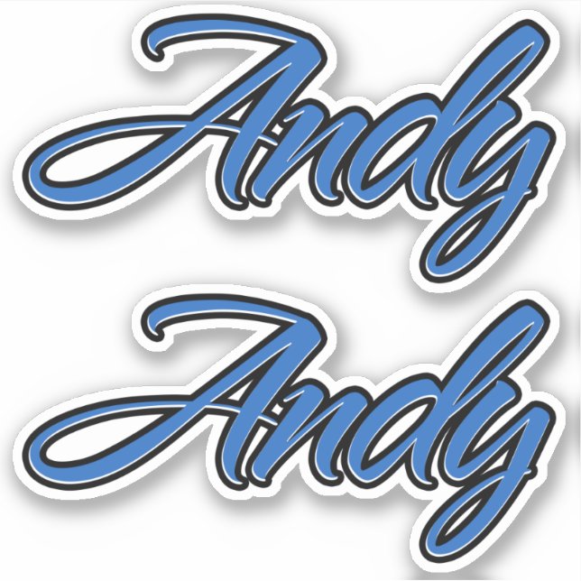 Andy name blue sticker Sticker Sticker Sticker (Front)