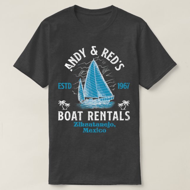 Andy Reds Boat Rentals Shawshank T-Shirt (Design Front)