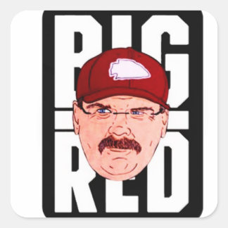 andy reid moustache square sticker