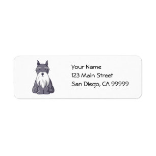 Andy Rooney Schnauzer Return Address Label