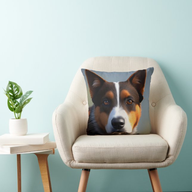 Andy The Australian Blue Heeler, Cushion (Chair)