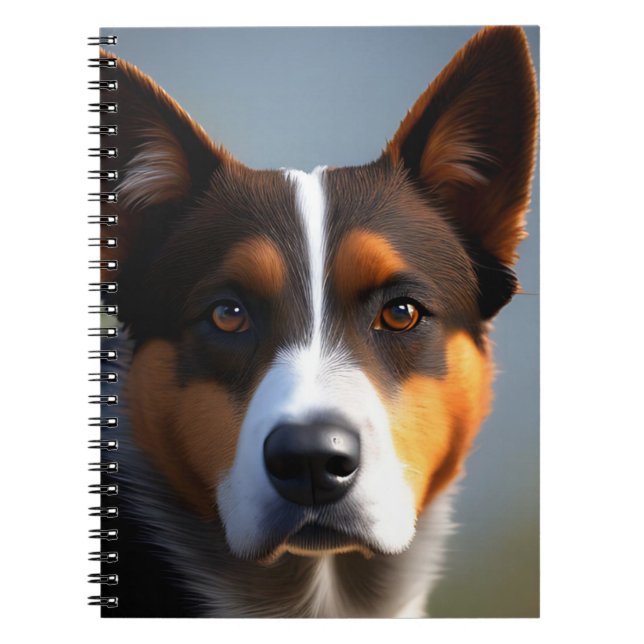 Andy The Australian Blue Heeler, Notebook (Front)