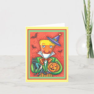 ANDY THE CANDY CORN MAN, BLACK CAT & JACK Blank Card