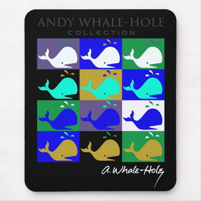 Andy Whale-Hole™_12 panel inverted colour mousepad (Front)