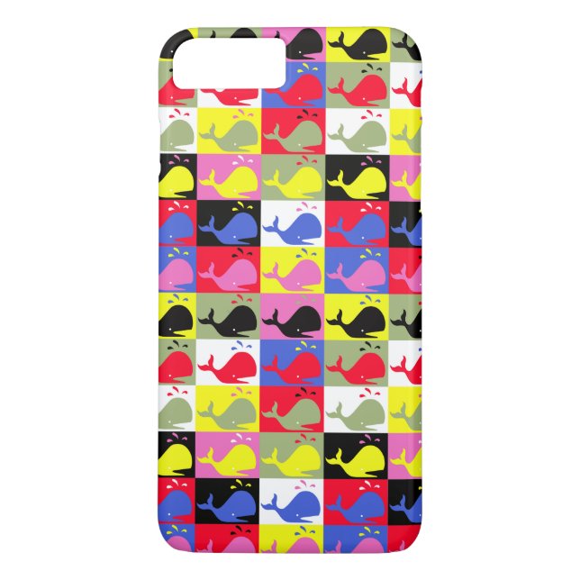 Andy Whale-Hole™_Lots o' whales repeating pattern Case-Mate iPhone Case (Back)