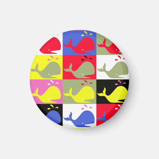 Andy Whale-Hole™_round Magnet (Front)