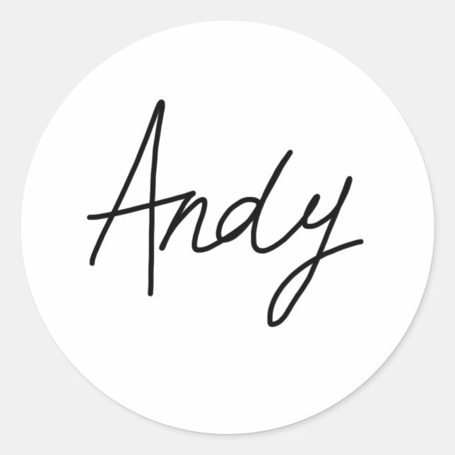 Andy's Signature Stickers (Front)