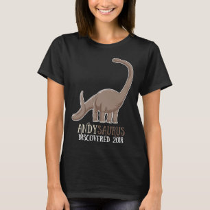 Andysaurus Discovered 2018 Dinosaur rex Kids T-Shirt