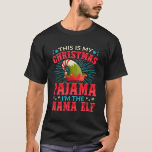 Aneisha Mama Elf Matching Family Christmas Costume T-Shirt