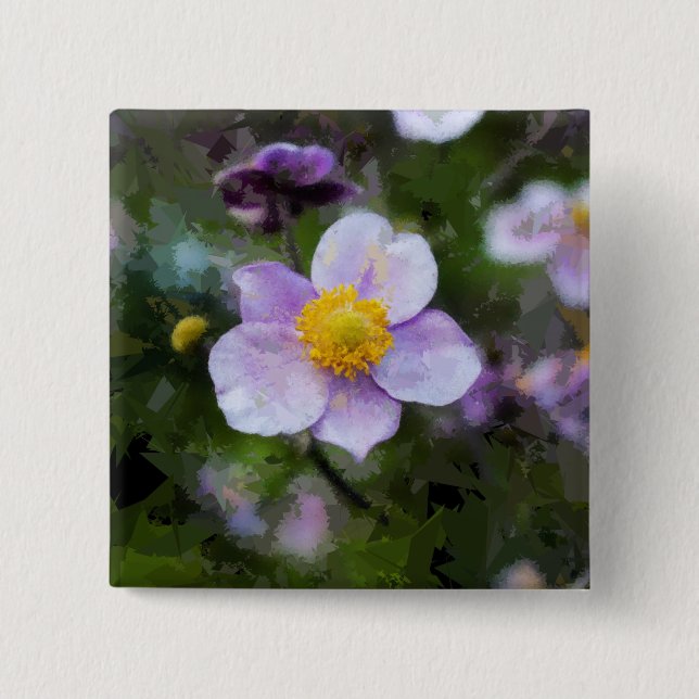 Anemone 15 Cm Square Badge (Front)