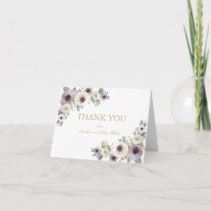 Anemone Bouquet Thank You Note Card