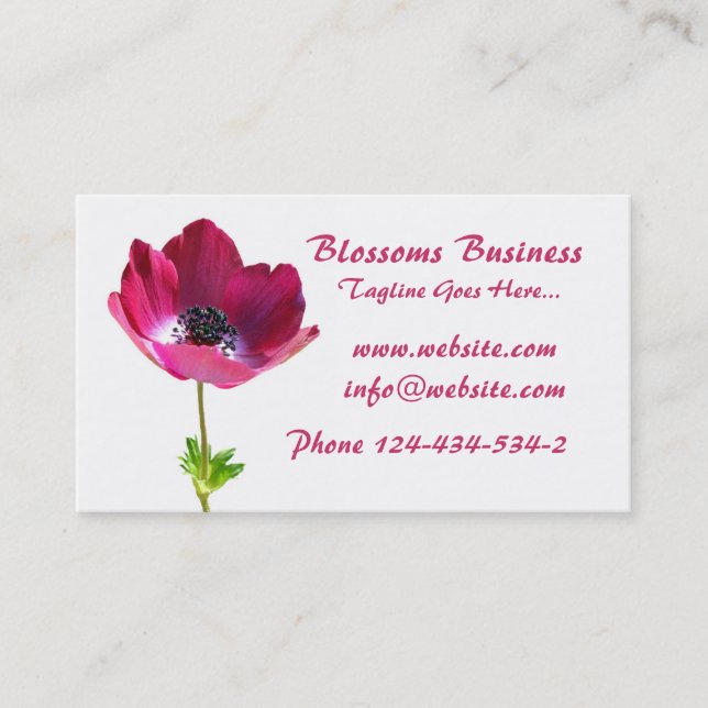 Anemone Business Card (Front)