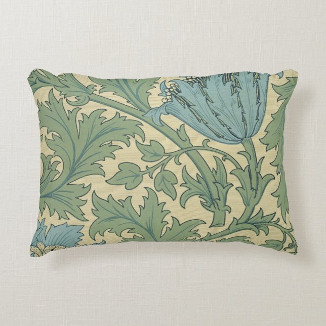 'Anemone' design (textile) Decorative Cushion (Front)