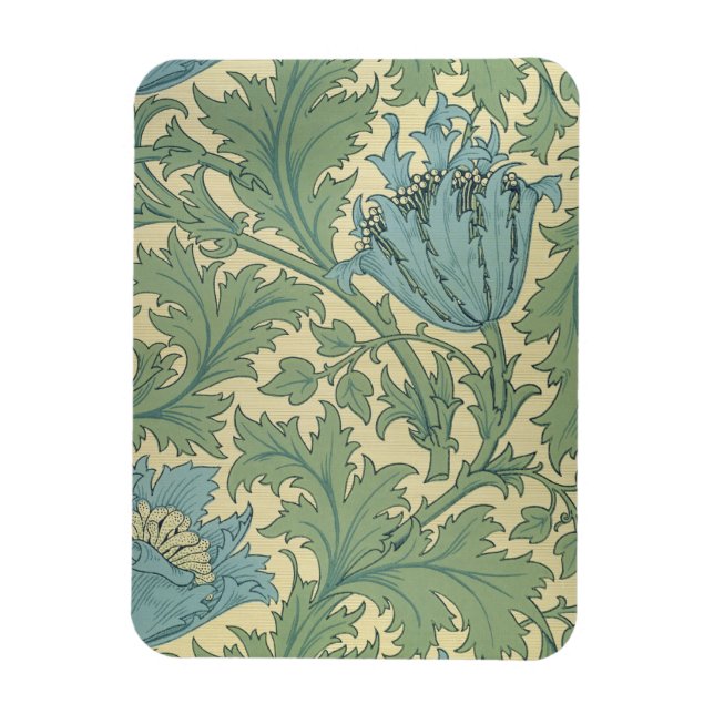 'Anemone' design (textile) Magnet (Vertical)