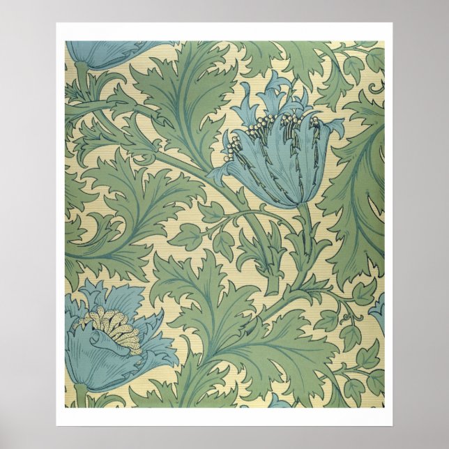 'Anemone' design (textile) Poster (Front)