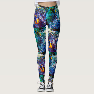 Anemone fish and Coral sea anemone Leggings