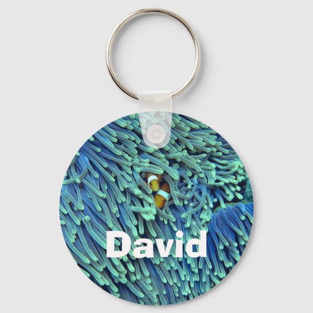 Anemone Fish Sea Scuba Ocean Key Ring (Front)