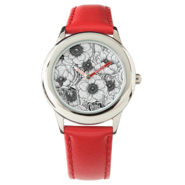 Anemone garden in black and white watch (Front)
