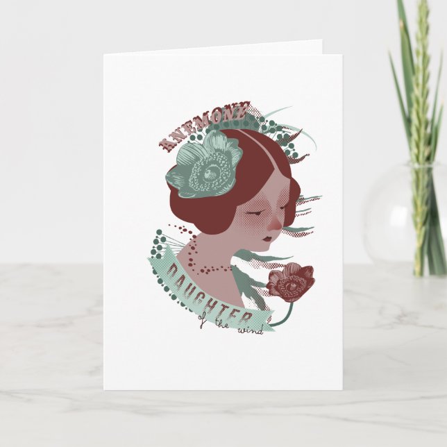 Anemone Greeting Card (Front)