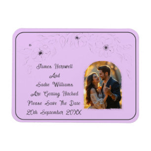 Anemone on Light Lilac Magnet